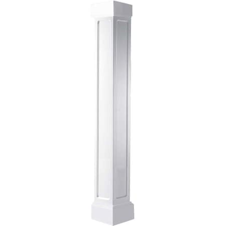 Ekena Millwork Craftsman Classic Square Non-Tapered Recessed Panel Column w/ Mission Capital & Mission Base EC1008ENMMIMI